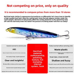 Señuelo de pesca tipo lápiz hundible personalizado, señuelo VIB hundible de lanzamiento largo con sistema de vuelo lento para pesca de lubina en agua dulce - Product Image 5