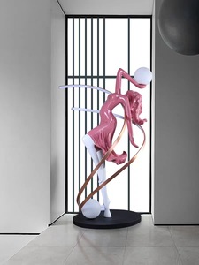 Lámpara <span class=keywords><strong>de</strong></span> Pie Creativa con Forma <span class=keywords><strong>de</strong></span> Bailarina, Iluminación Interior RGB, Lámpara <span class=keywords><strong>de</strong></span> Pie con Maniquíes Femeninos para Clubes y Salones - Product Image 4