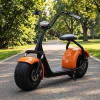 Scooter électrique adulte Citycoco à deux roues, batterie lithium 20AH 1500W/2000W, pneus larges, capteur numérique, étanche, pour les trajets quotidiens