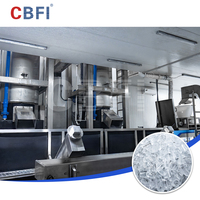 Machines à glace en tubes africaines de 5 tonnes, compatibles avec la production d'énergie solaire, équipées de filtres à eau et de stockage de glace.