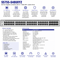 S5755-S48T8Y S48P8Y S48U8Y S48T8YZ S48P8YZ S48U8YZ S48N8YZ S48UN8YZ Switch Gestionado MultiGE PoE++ de 24/48 Puertos 2.5G 25GE