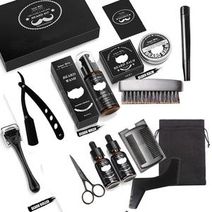 ชุดผลิตภัณฑ์ดูแลเคราออร์แกนิคสำหรับคนทานวีแกน พร้อมมอยส์เจอไรเซอร์ เซรั่มบำรุง เบลนด์ บาร์เบอร์ แปรงโกนหนวด แชมพู หวีสองด้าน แปรงจัดแต่งทรงผม และโรลเลอร์ - Product Image 3