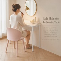 Chaise de maquillage moderne avec dossier rembourré pour coiffeuse de chambre à coucher, coussin moelleux