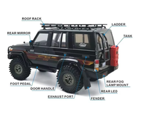 RGT EX86190 Rescuer LC76 1/10 Scale 4WD Rock Crawler RTR Version 2026 Transmission 2 vitesses Essieux portiques Verrouillage de différentiel Éclairage LED