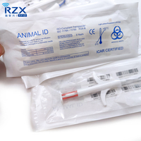 Microchip RFID para Animales, Mini Etiqueta de Vidrio 134.2khz 2.12x12mm, Etiqueta Inteligente RFID para Animales FDX-B Em4305, Etiquetas de Implante