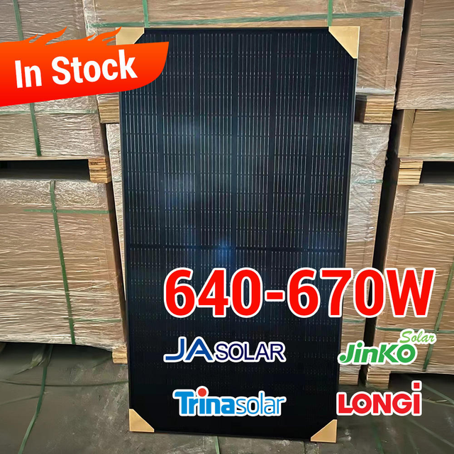 Longi HPBC Pv Photovoltaic Panel 620w 640w 650 w 670w Solar Panels Mono for Home
