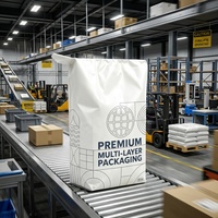 Sac tissé en plastique robuste personnalisé, résistant à l'humidité, imprimé, pour l'emballage de matières premières chimiques