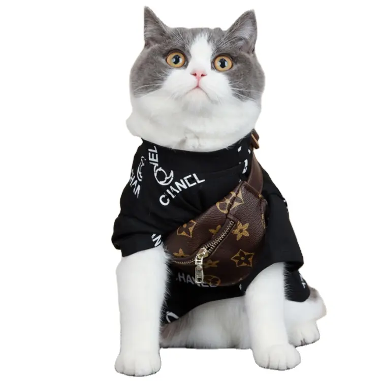 Großhandel Frühling und Sommer beliebte Logo westlichen Brief Haustier T-Shirt Katze Hund Haustier Kleidung