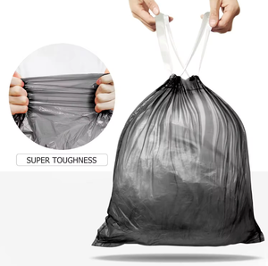 <b>Refuse</b> Sack <b>Bin</b> Liner Rubbish Bags Garbage Bags Heavy Duty Black Printing PE Portable Biodegradable Plastic Home Furnishing - Product Image 1