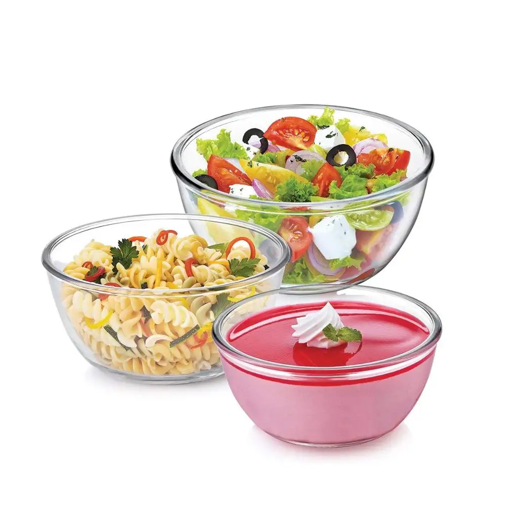HOT Sale Cheap Round Clear glass fruit bowl