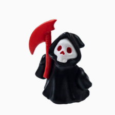 Vente en gros de sculptures en résine faites à la main et peintes sur mesure pour couple d'Halloween, motif Citrouille, Chevalier, Mariée, style dessin animé amusant, pour décoration - Product Image 3