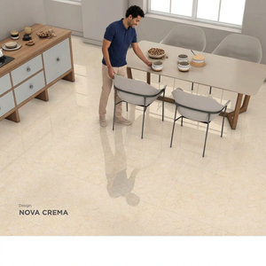 Baldosas de porcelana brillante Nova Crema de 800x1600 mm para suelo y pared, diseño de mármol crema de 80x160 cm - Product Image 2