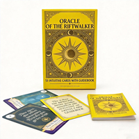 Cartas de Tarot Espirituales Impresas Personalizadas, Baraja de Tarot de Lujo con Bordes Dorados, Cartas de Juego con Libro de Instrucciones