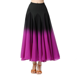 Falda <span class=keywords><strong>de</strong></span> Chiffon Degradado para Baile Moderno y <span class=keywords><strong>de</strong></span> Salón - Falda Fluida <span class=keywords><strong>de</strong></span> 360 Grados para Vals y Tango, Ideal para Práctica y Actuaciones <span class=keywords><strong>en</strong></span> Escenario - Product Image 3