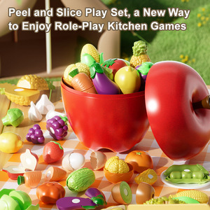 LEZA BABY Set Giocattolo Cucina per Bambini di Alta Qualità, Giochi di Taglio con Frutta e Verdura per Neonati - Product Image 2