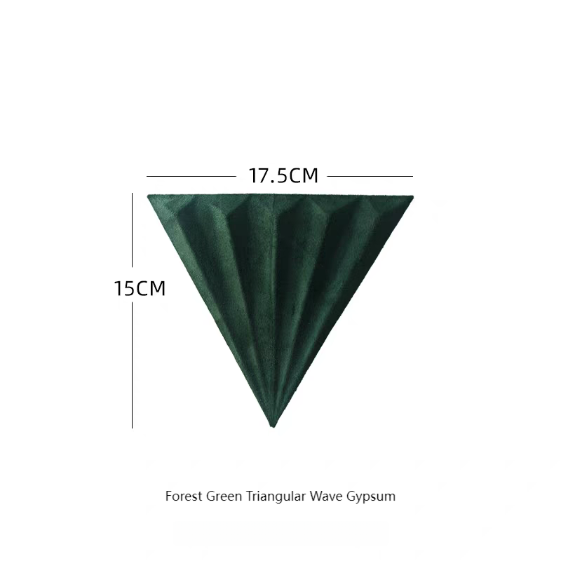Forest Green Triangular Wave Gypsum
