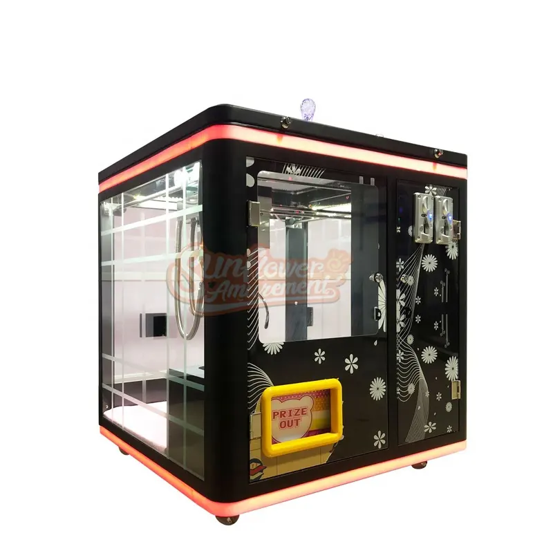 Amesement công viên đi xe mini Cube Crane Claw Máy Arcade giải trí đồng tiền hoạt động trong nhà Mini Đồ chơi Quà Tặng Trò chơi