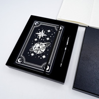 Carnet de notes personnalisé de style européen, livre magique vintage, tarot pour filles, couverture rigide argentée laser, feuilles mobiles, exquis pour l'école