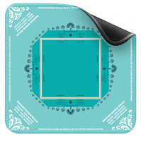 Table de jeu pliable moderne de luxe 31,5x31,5 pouces en cuir imprimé patchwork écossais, antidérapante, écologique et durable, insonorisée