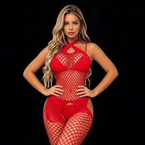 Lencería Sexy para Mujer, Body de Rejilla sin Entrepierna, Diseño Floral, Conjunto Sexy sin Costuras para la Noche - Product Image 3