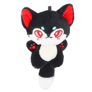 Porte-clés en peluche <span class=keywords><strong>loup</strong></span> aux grands yeux, style dessin animé mignon, jouets en peluche pour enfants, breloques, poupées en peluche - Product Image 6