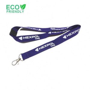 Lanières personnalisées écologiques en RPET, faible MOQ, lanières de cou en polyester recyclé avec logo imprimé - Product Image 4