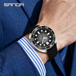 Reloj de Pulsera de Cuarzo para Hombre Sanda 9120, Estilo Casual de Negocios, Minimalista, con Esfera Luminosa, Calendario, Resistente al Agua y Bisel Giratorio - Product Image 5