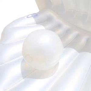 Matelas flottant gonflable en forme de coquille, avec support pour ventilateur et boule perlée, pour l'eau - Product Image 2