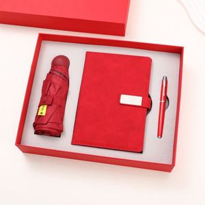 Set de Regalo Promocional Empresarial, Agenda A5, Bolígrafo de Acero Inoxidable, Paraguas, Logotipo Personalizado, Impresión UV, Caja de Regalo - Product Image 6