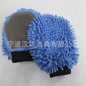 Gants en silicone chenille pour animaux de compagnie, style patte de chat, avec design pour le pouce, pour toilettage, nettoyage, massage et élimination des poils - Product Image 2
