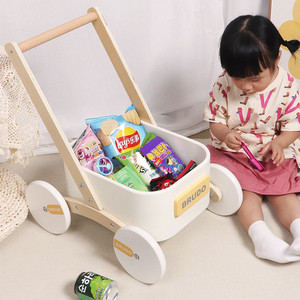 Trotteur multifonctionnel pour bébés, stockage des habitudes d'apprentissage, <span class=keywords><strong>marche</strong></span>, voiture en <span class=keywords><strong>bois</strong></span>, jouet Montessori pour enfants, garçons et filles. - Product Image 2