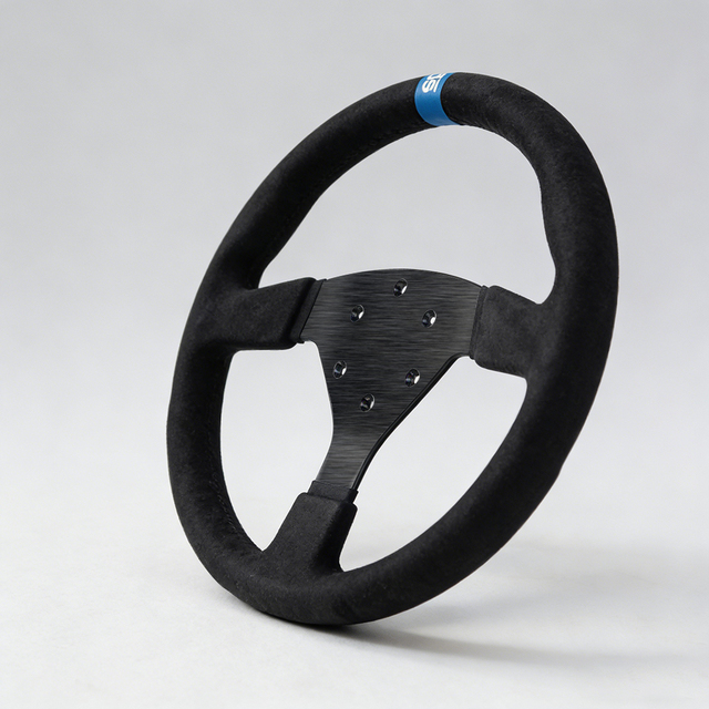 13-inch Lightweight Street and Track Performance Steering Wheel Non-slip Suede Sports Gaming Simulation Steering Wheel