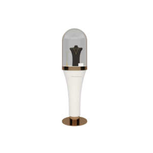 Support de présentation de bijoux moderne Socle doré Base ronde MDF Métal Éclairage LED Luxe haut de gamme Centre commercial musée - Product Image 5