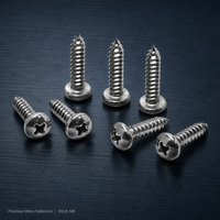 Sekrup Self Tapping Kepala Pan Phillips Berlapis Seng DIN7981 Baja 304 M1 M2 M3 untuk Medis, Robotika, dan Instrumen yang Dapat Dipakai
