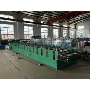 पूर्ण स्वचालित धातु ट्रेपेज़ोइड 5 रिब छत टाइल बनाने मशीन इंजन पीएलसी नियंत्रित उच्च दक्षता छत पैनल रोल बनाने - Product Image 5