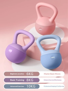 Kettlebell in PVC Morbido per Uso Domestico, Allenamento Squat per Donne, Manubrio da 6kg per Allenamento di Forza, <span class=keywords><strong>Fitness</strong></span>, Modellamento Glutei e Sollevamento Fianchi - Product Image 5