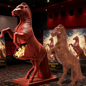 <span class=keywords><strong>Figurine</strong></span> 3D en PLA Cheval de Troie, Seau à Popcorn, Design d'Art Moderne, Ornement Autonome, Série Odyssée - Product Image 2