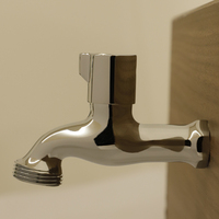 Robinet de lavabo mural triangulaire en laiton chromé de style japonais pour machine à laver, cuisine et salle de bain - Vente en gros usine