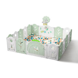 Vente en gros Parc pour bébé vert multifonctionnel Sécurité intérieure durable Clôture en plastique pour enfants pour la maternelle - Product Image 2