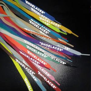 Nouveau plat 8mm de large OW "lacets" texte imprimé 3/M réfléchissant AF NK SB Dunks lacets de chaussures bas baskets décontractés lacet en toile - Product Image 4