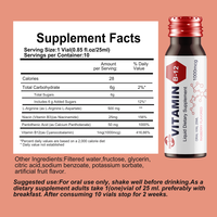 Complément alimentaire liquide OEM Vitamine B12 1000mcg par dose, saveur framboise, pour le soutien énergétique, 10 flacons buvables
