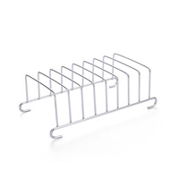 Grille à pain pour friteuse à air de type sur pied en acier inoxydable de qualité alimentaire, quatre étages, moderne et simple, non pliable, pour la maison
