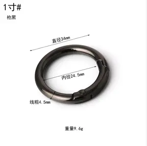 BT-56 Hợp kim kẽm Sliver Gun Key Vòng tròn kim loại snap clip Hook O-ring mùa xuân cổng vòng móc Carabiner Túi phụ kiện phần cứng 50m