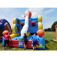 Jeux de carnaval 4 en 1 les plus populaires gros crayon corne de taureau tic tac toe lancer anneau jeu gonflable