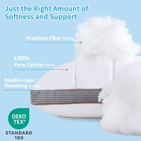 Weiches Nackenkissen Queen-Size Schlafkissen Superweiche Unterstützung Alternative Kissen 100% Baumwollhülle Hypoallergen Luxuriös Bequem Flauschig Bett
