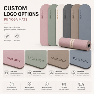 Tapete de Yoga de PU con Logotipo Personalizado, 6mm de Grosor, Antideslizante, con Correa de Transporte para Gimnasio, Fitness, Pilates y Estudio - Product Image 3