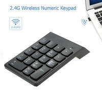 Clavier numérique sans fil miniature à rétroéclairage LED USB 18 touches en gros pour ordinateur de bureau, jeux et affaires en stock