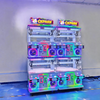 Machine à griffes commerciale à monnayeur 4 joueurs, double niveau, LED, pour mini-poupées et prix, jeu d'arcade pour FEC, centre commercial, parc d'attractions