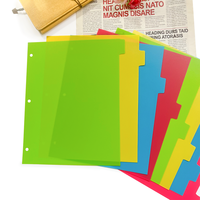 Separador de Anillas para Archivador, Personalizado, 8 Pestañas, 4 Colores, Material PP