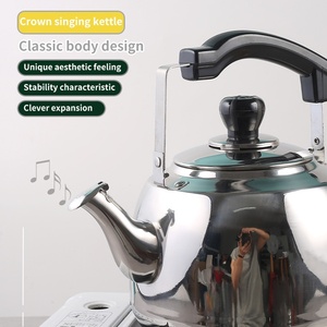Théière élégante et moderne en acier inoxydable, bouilloire durable à fond plat, chauffe-eau rapide pour cuisinière à induction et à gaz - Product Image 5